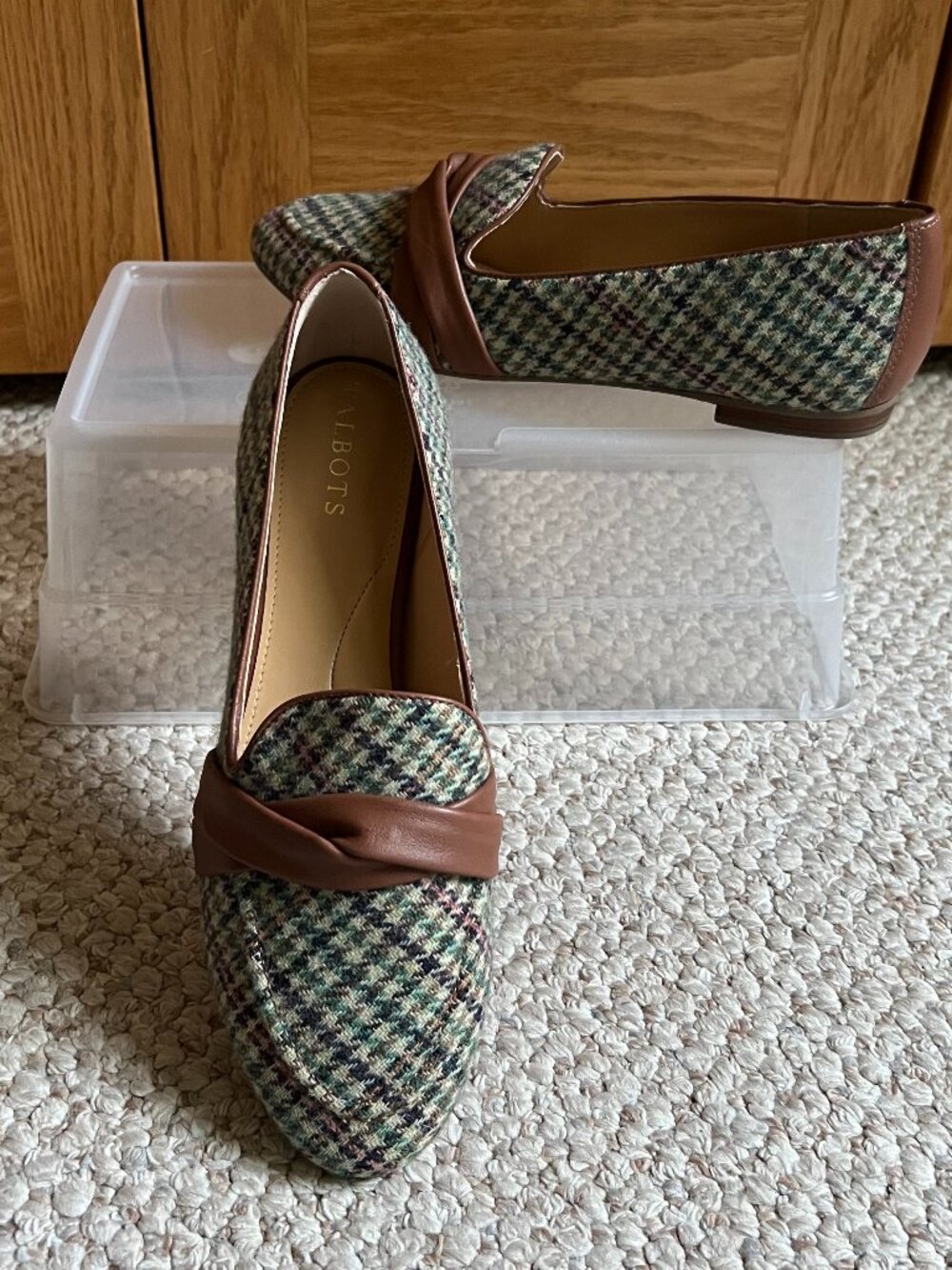 TALBOTS -- Ryan Twist Nappa Loafer-Rustling Check -- NEW with Box
